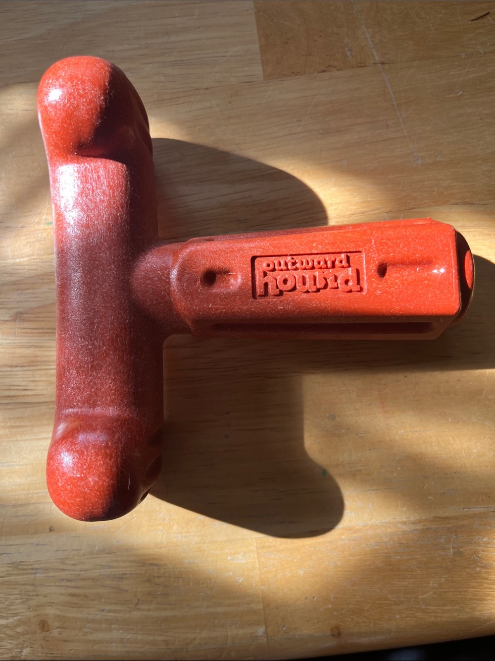 Outward Hound Orange T-Handle Durable Chew Toy
